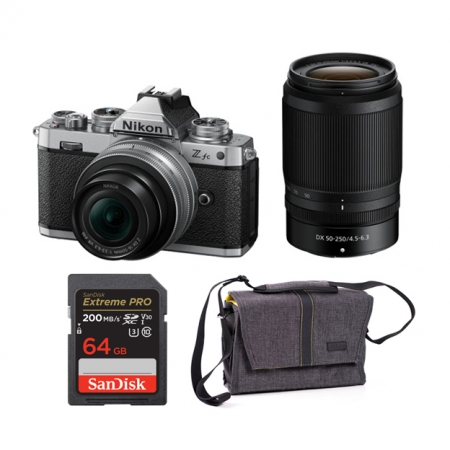 Nikon Z fc + 16-50mm + 50-250mm f/4.5-6.3 VR DX + SD 64GB + Torba